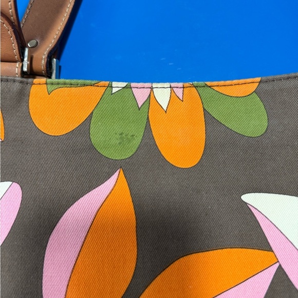 Kate Spade Floral Canvas Tote - Pink, Orange, Green. Very Good Condition - Picture 4 of 8